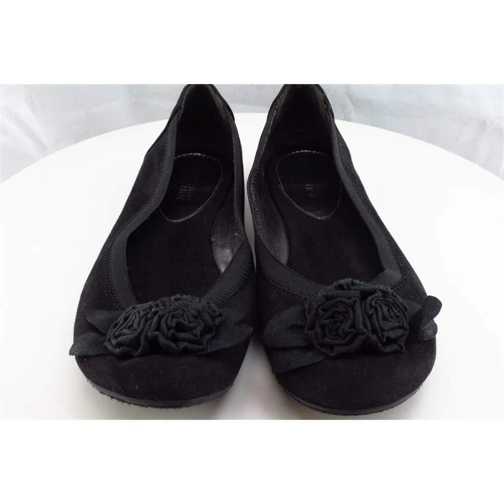 Kenneth Cole Reaction Youth Girls Shoes Size 6 M‎ Black Flat Textile